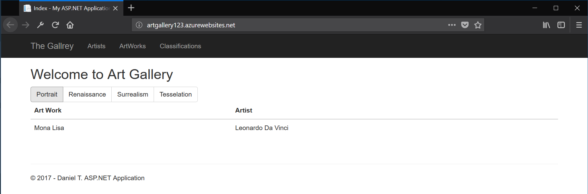 Azure Web Application