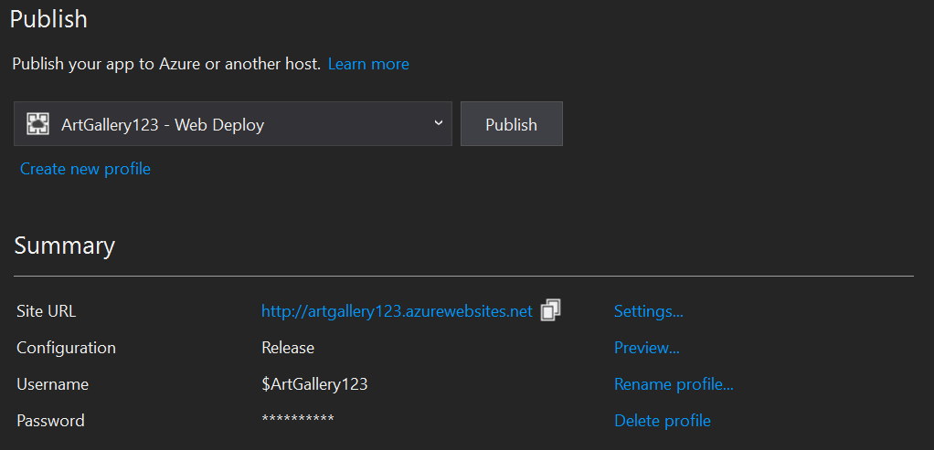 Publish Details